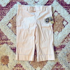 NWT Pink Seersucker Bermuda Pants/Shorts